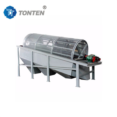 Máquina de filtrado de tambor giratorio industrial para la separación de arena y grava