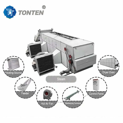 Máquina de secado de cinturón de mandioca de calor eléctrico de acero inoxidable OEM