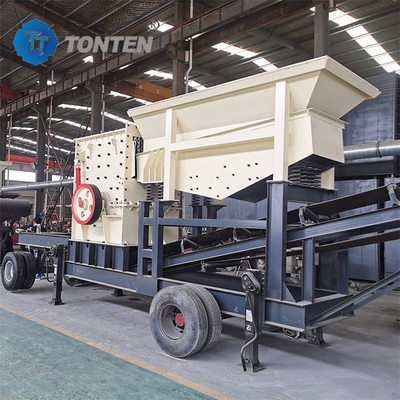 Piedra minera línea de trituración móvil portátil planta de trituración de granito diesel