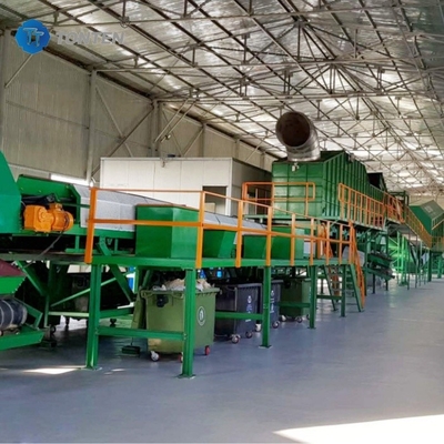 Línea de trituración de residuos domésticos, trituración de muebles antiguos, planta de embalaje