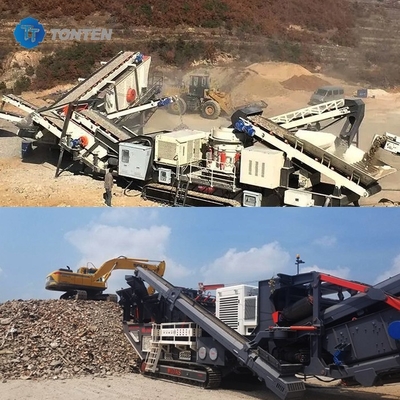 Maquinaria de trituración de residuos de hormigón de construcción línea de trituración de ladrillos y piedra reciclaje