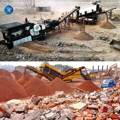 La máquina de trituración de piedra de granito y piedra caliza de desechos 85kw para el sitio de construcción