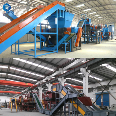 Línea de reciclaje de neumáticos de desecho de caucho de trituración Máquina de reciclaje de neumáticos de desecho