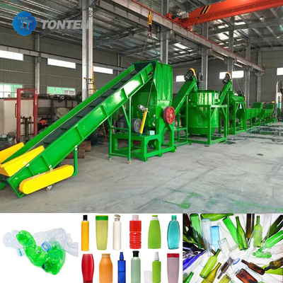Máquina de reciclaje de residuos de plástico de la línea de lavado de botellas de PET