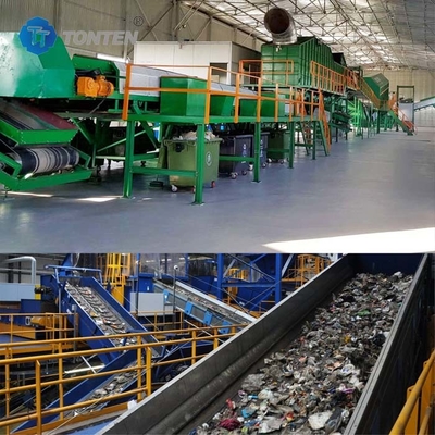 Línea de trituración de residuos domésticos, trituración de muebles antiguos, planta de embalaje