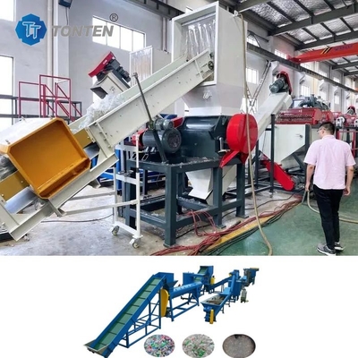 Línea de producción de reciclaje de plásticos para triturar botellas de agua mineral