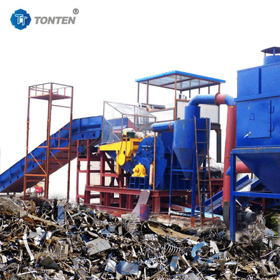 Máquina de reciclaje de desechos industriales de hierro trituradora trituradora de línea de producción