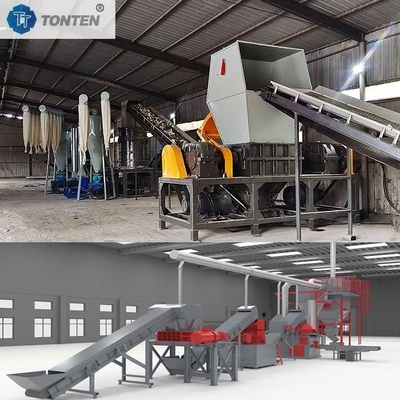 La línea de reciclaje de la máquina de trituración de refrigeración electrónica de residuos