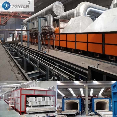 Equipo eléctrico automático de horno de túnel Placa de empuje calcinada a gas