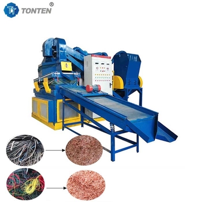 Granulador de cables de desechos de aluminio y plástico máquina de trituración de la separación de arroz de cobre