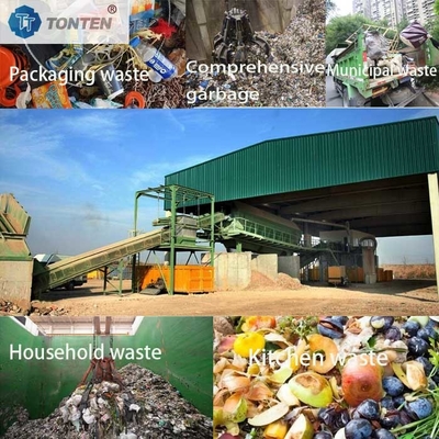 Planta municipal de reciclado de residuos sólidos Línea de clasificación de residuos domésticos