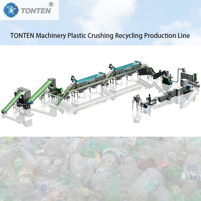 Planta de reciclaje de botellas de plástico PET trituradora línea de producción de lavado 80kw
