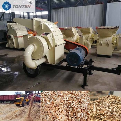 Máquina de trituración de madera de residuos industriales de diesel para la fabricación de aserrín de aserrín de aserrín de coco