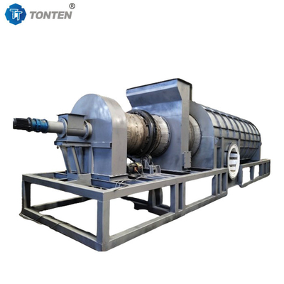 Máquina de horno de carbonización horizontal continua de cáscara de coco