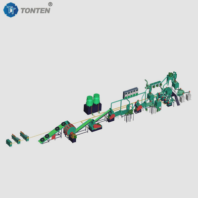 Máquina de reciclaje de caucho de neumáticos OEM línea de producción de trituradora para mulch