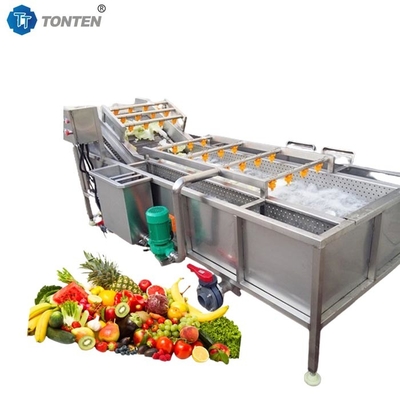 Máquina de limpieza de alimentos de burbujas automática para lavar frutas y verduras