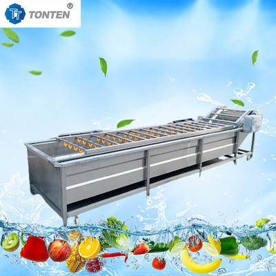 Máquina de limpieza de alimentos con burbuja de aire para lavado de frutas y plátanos 6kw 380v