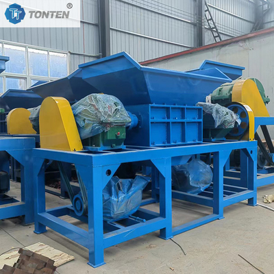 Bolsa de tejido de doble eje trituradora trituradora de tela vieja máquina de madera