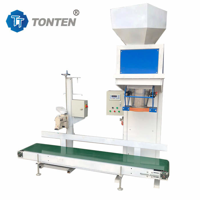 Máquina automática de pesaje y embalaje de partículas para el relleno pesometrico de arroz para piensos de maíz