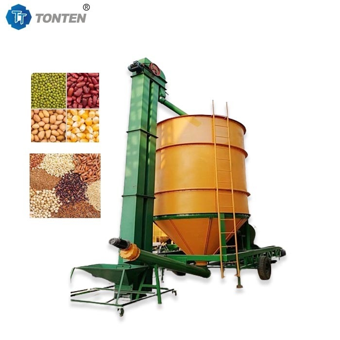Máquina de secado de maíz pequeña torre mecánica móvil para granjas de trigo de arroz de granos de grano
