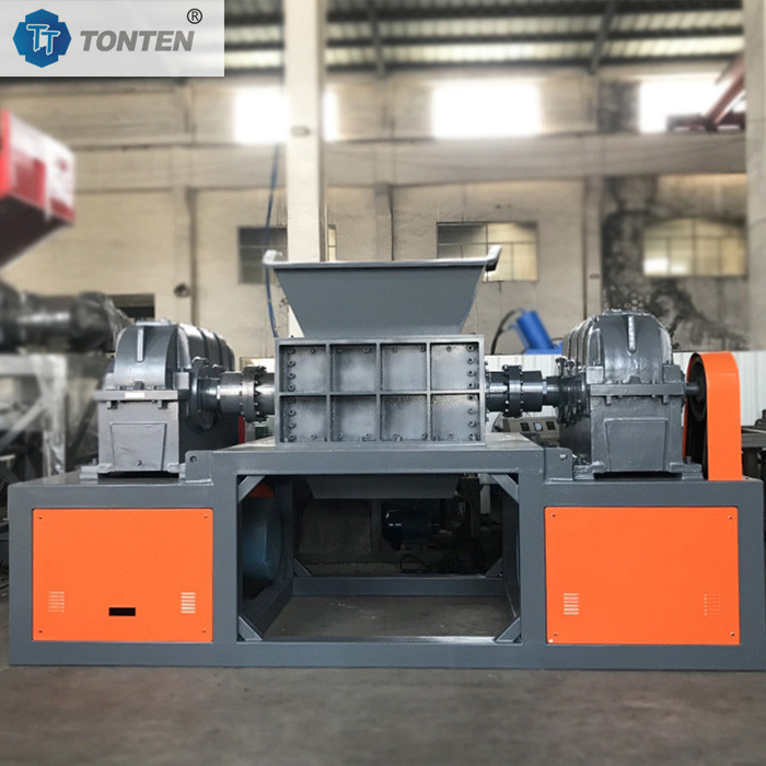 Bolsa de tejido de doble eje trituradora trituradora de tela vieja máquina de madera